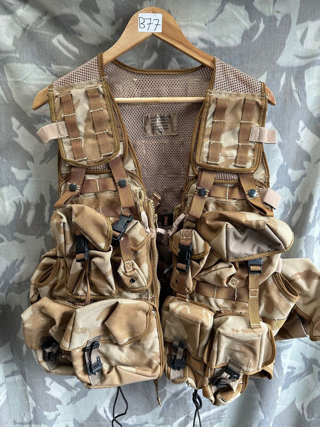 Genuine British Army DPM Desert Load Carrying Vest & Pouches