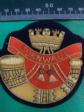 Charger l&#39;image dans la galerie, British Army Bullion Embroidered Blazer Badge - Duke of Cornwall Light Infantry
