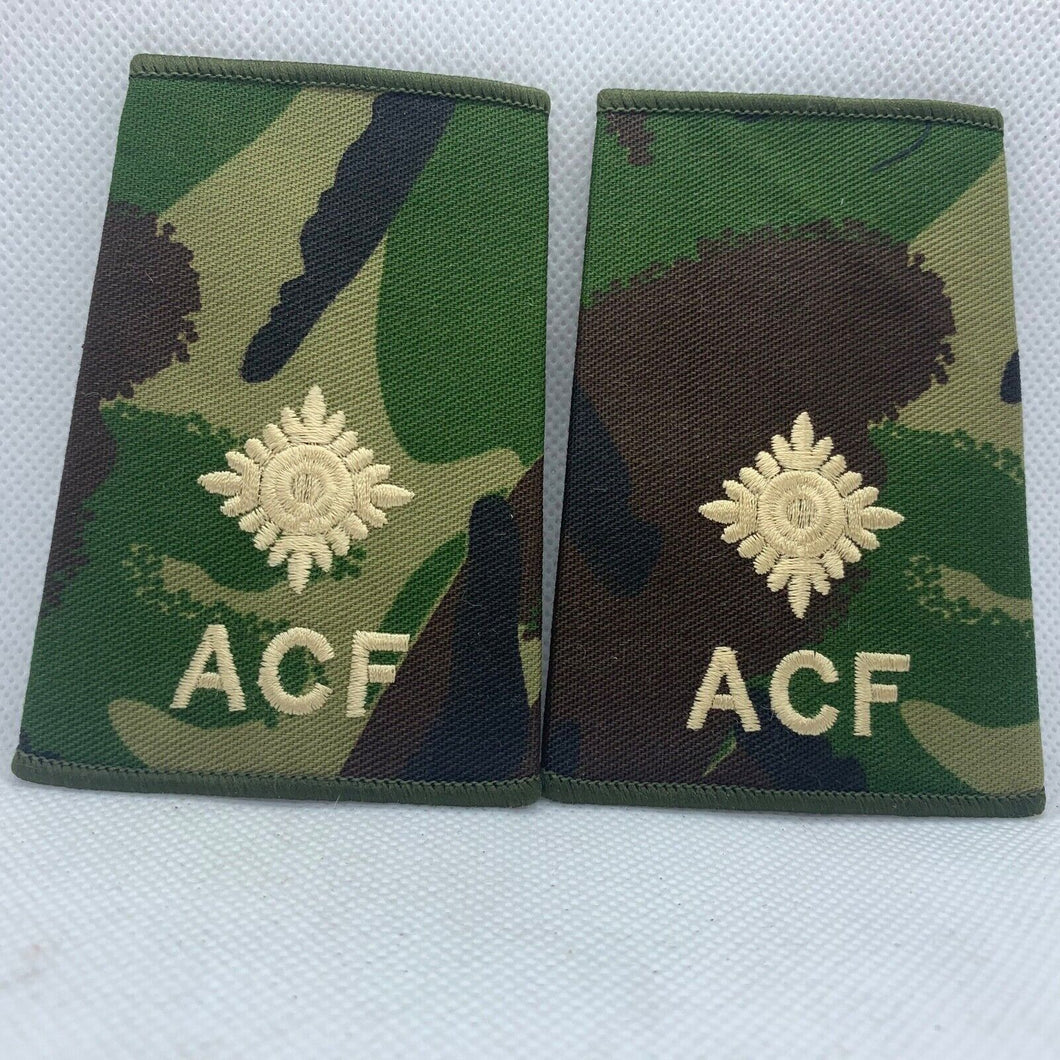 Cadet ACF DPM Rank Slides / Epaulette Pair Genuine British Army - NEW