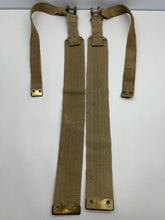 Load image into Gallery viewer, Original WW2 British Army 37 Pattern L Straps Pair - Wartime Dated
