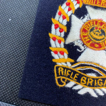 Load image into Gallery viewer, British Army The Rifle Brigade Regiment Embroidered Blazer Badge
