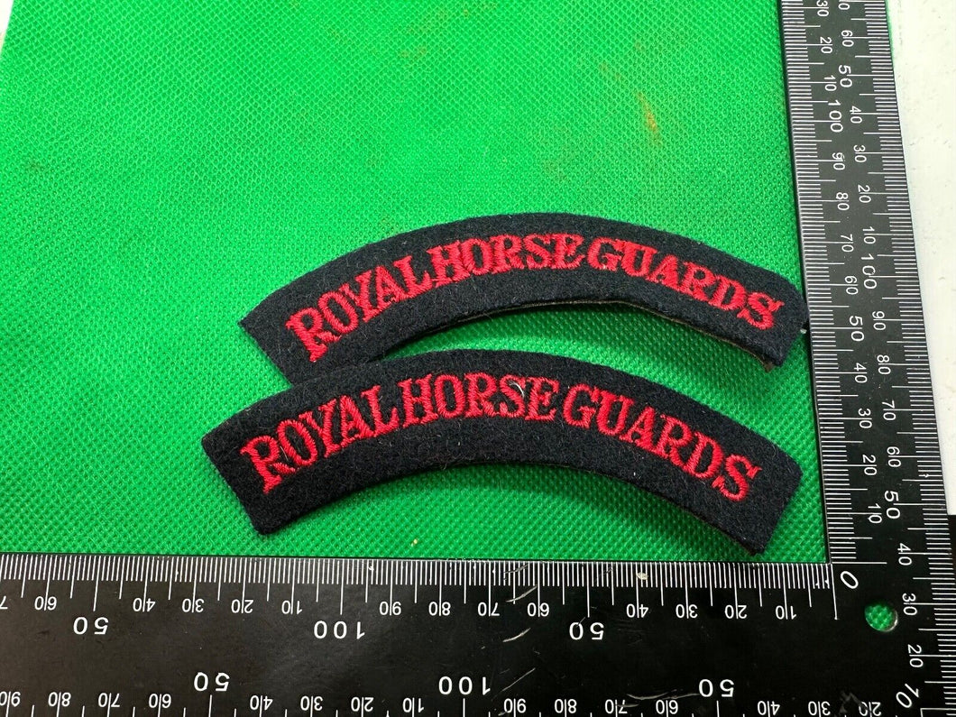 Royal Horse Guards British Army Shoulder Titles Pair - WW2 Onwards Pattern