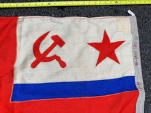 Load image into Gallery viewer, Genuine Soviet Era Russian Navy Fleet Squadron Commander Flag - 1988 Dated
