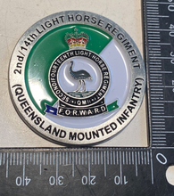 Load image into Gallery viewer, 2nd/14th Light Regiment (Queensland Mounted Inf.) Commemorative Badge/Medallion
