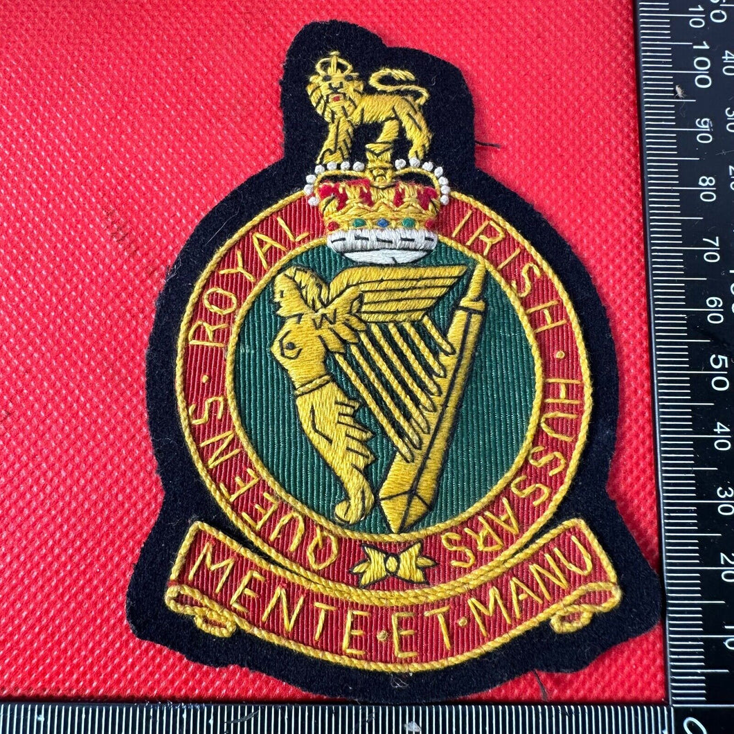 British Army Queen's Royal Irish Hussars Regiment Embroidered Blazer Badge