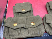 Load image into Gallery viewer, WW2 Indian Army Issue - 1937 Pattern Twin Set of Patrol Pouches.
