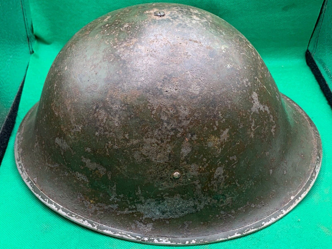 WW2 Canadian Army Mk3 Turtle Helmet - Original WW2 Helmet Shell - High Rivet