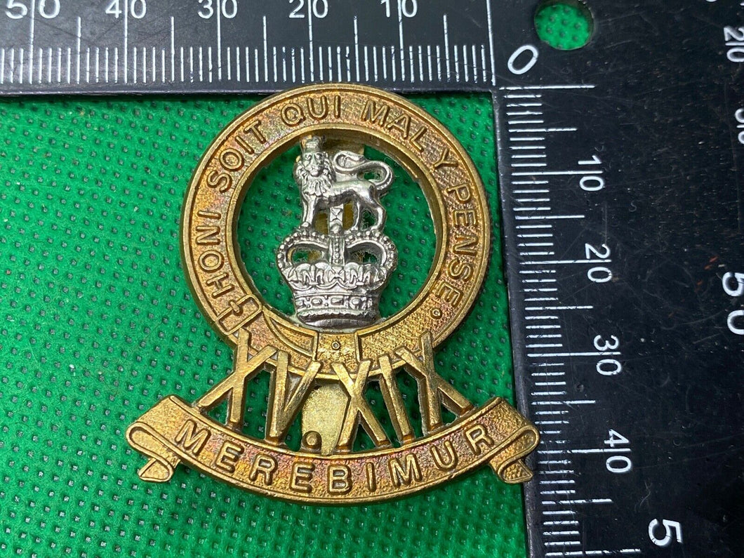 British Army Queen's Crown 15th / 19th Lancers Regiment Cap Badge