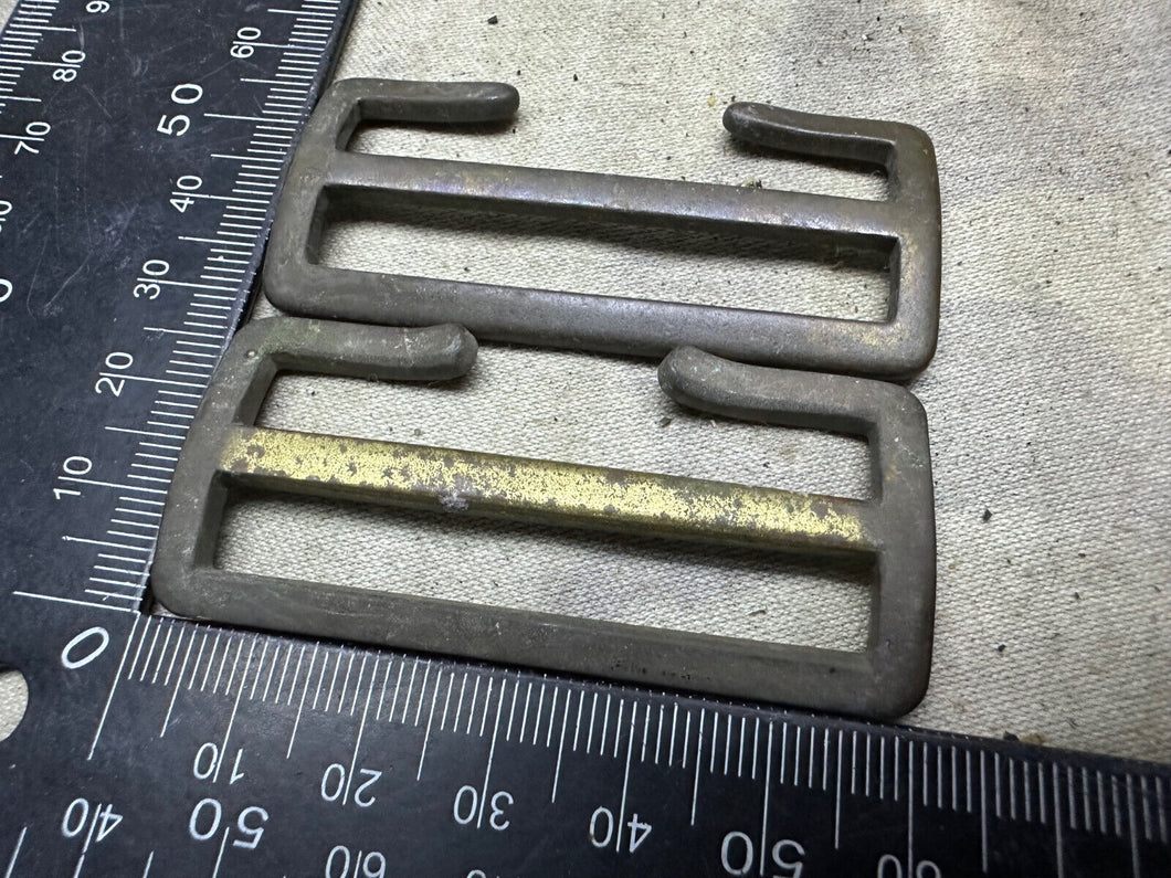 Original WW2 British Army L-Strap Strap Brass Buckle Set - Small / Large Pack