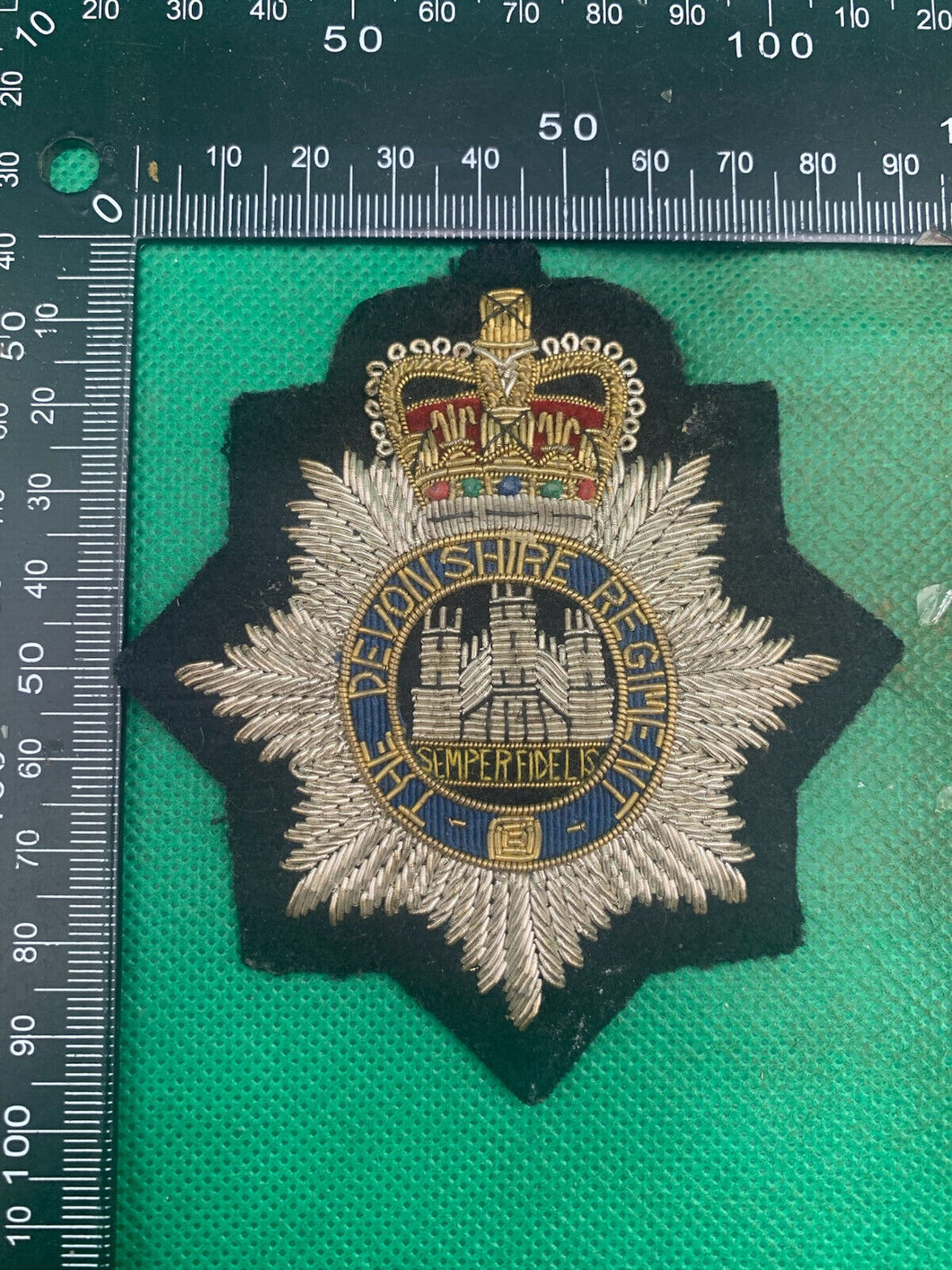 British Army Bullion Embroidered Blazer Badge - The Devonshire Regiment