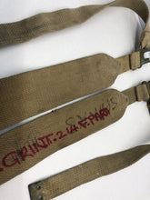 Load image into Gallery viewer, Original WW2 British Army 37 Pattern L Straps Pair - Wartime Dated
