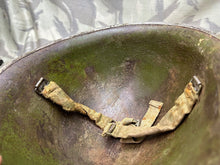 Load image into Gallery viewer, Original WW2 Canadian / British Army Mk3 High Rivet Turtle Helmet
