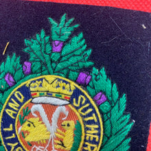 Load image into Gallery viewer, British Army Argyll &amp; Sutherland Highlanders Regiment Embroidered Blazer Badge
