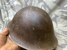 Load image into Gallery viewer, Original WW2 Canadian / British Army Mk3 High Rivet Turtle Helmet
