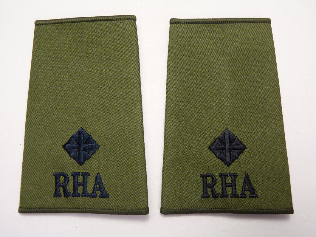 OD Green Rank Slides / Epaulette Pair Genuine British Army - RHA Lance Corporal