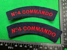 Load image into Gallery viewer, No.4 Commando British Army Shoulder Titles - WW2 Onwards Pattern
