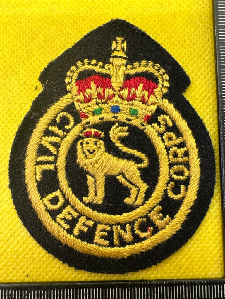Original British Home Front Civil Defence Service Queen's Crown Badge