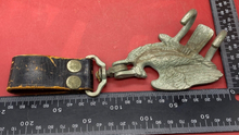 Load image into Gallery viewer, WW1 Imperial German Army White Metal Volunteers Musician&#39;s Drum Hanger. Original
