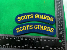 Load image into Gallery viewer, Scots Guards British Army Shoulder Titles Pair - WW2 Onwards Pattern
