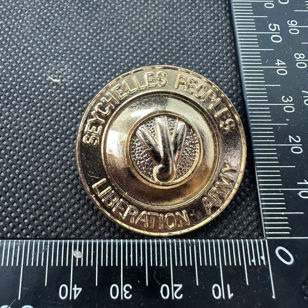 Rare Genuine Seychelles People's Liberation Army Cap / Beret Badge