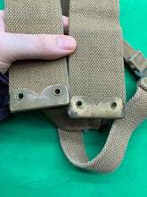 Load image into Gallery viewer, Original WW2 British Army 37 Pattern L Straps -  M.E.Co - 1943 Dated
