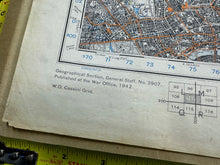 Lade das Bild in den Galerie-Viewer, Original WW2 British Army OS Map of England - War Office - N.E London &amp; Epping

