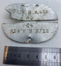Load image into Gallery viewer, WW2 German Dog Tag - soldiers captured as a unit - No 40 - ST./K.N.A. 438 . .B42
