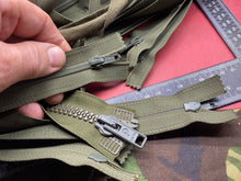 Load image into Gallery viewer, Dealer&#39;s Lot - 23 x British Army Long &amp; Short Green Zips. New &amp; unused.
