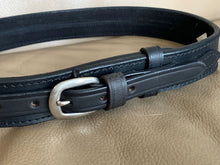 Load image into Gallery viewer, TWBC Black Leather Pistol Police Belt - Varied Sizes - Hidden Coin Compartment
