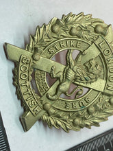 Load image into Gallery viewer, Original WW1 / WW2 British Army London Scottish Regiment Cap Badge
