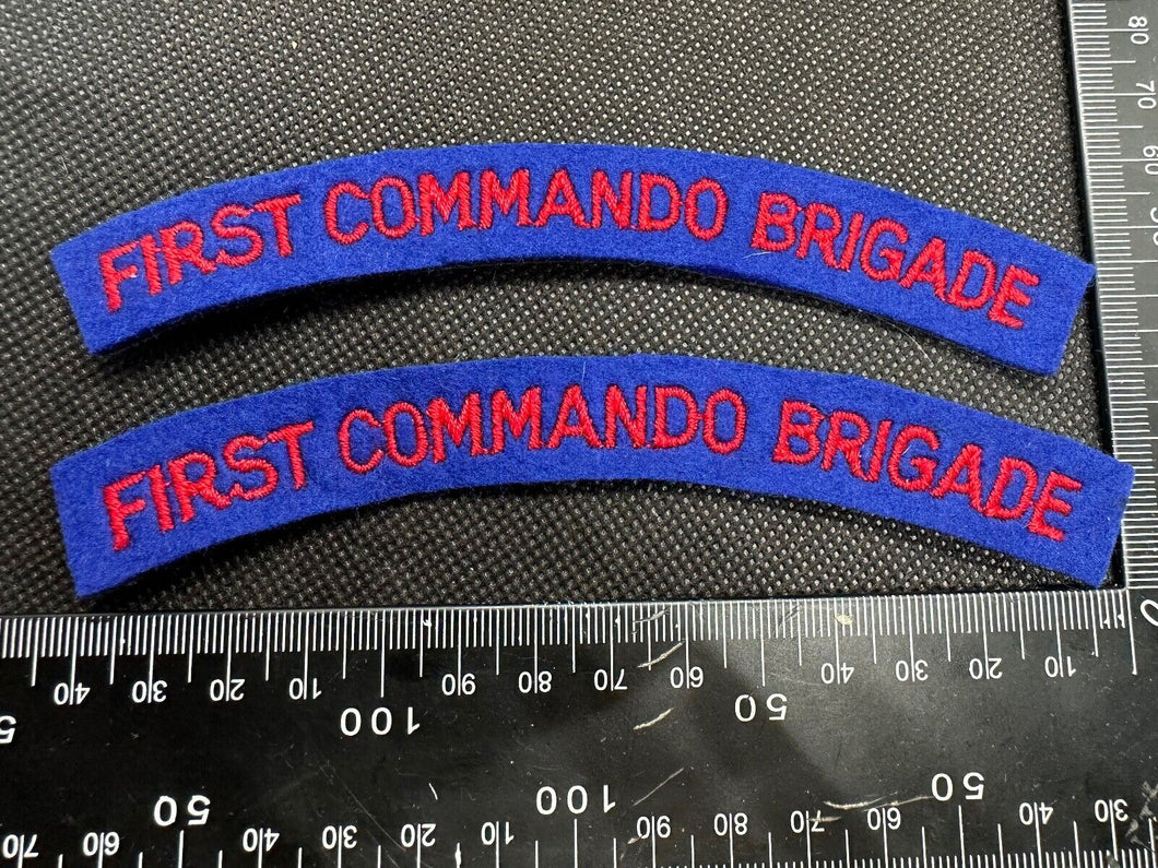 First Commando Brigade British Army Shoulder Titles - Nice Reproduction