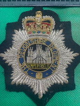 Load image into Gallery viewer, British Army Bullion Embroidered Blazer Badge - The Devonshire Regiment
