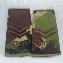 Load image into Gallery viewer, Mercian ACF DPM Rank Slides / Epaulette Pair Genuine British Army - NEW
