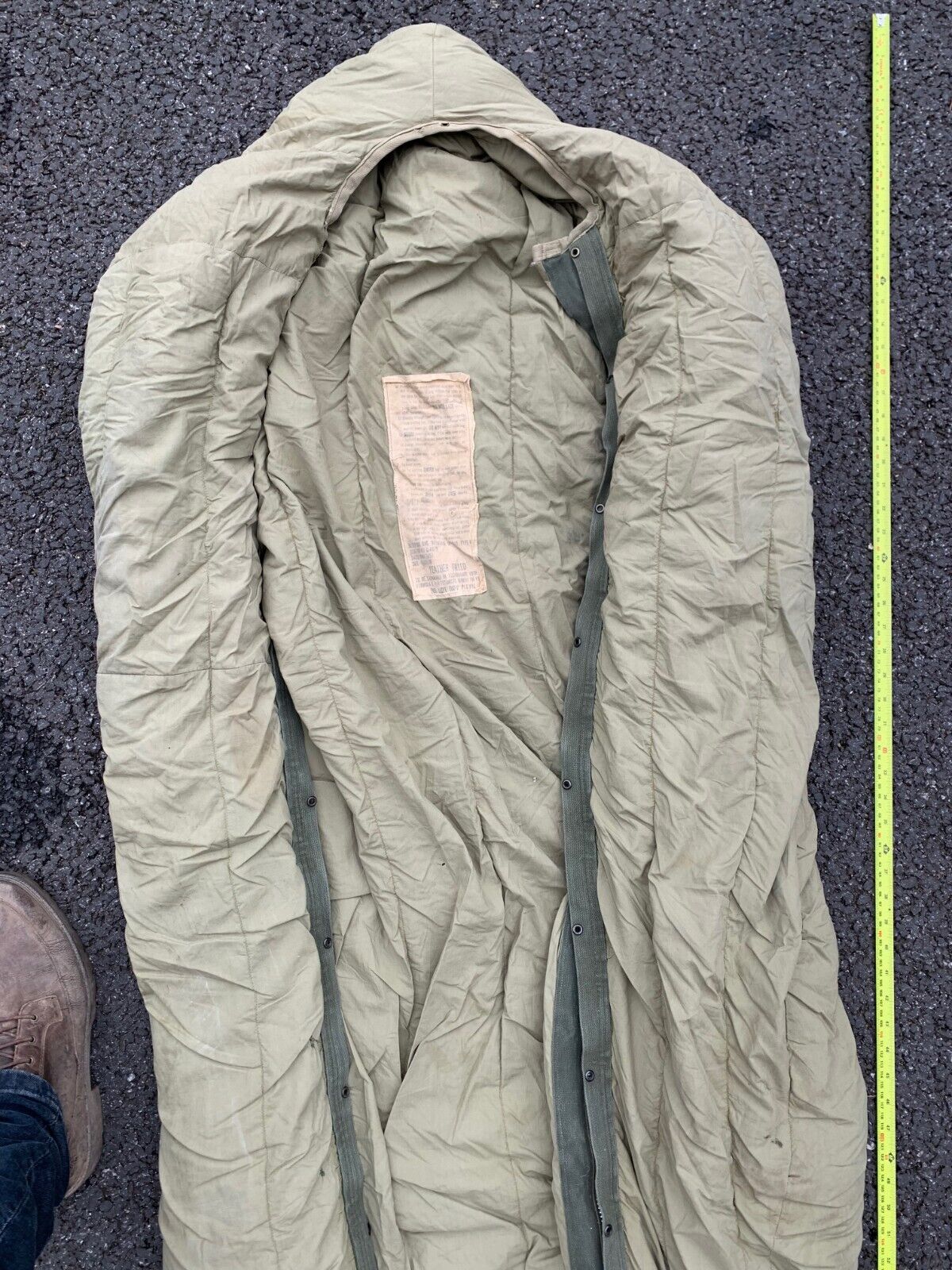 Original US Army Korea/Vietnam Era Sleeping Bag Mountain M1949 Tan- Si ...