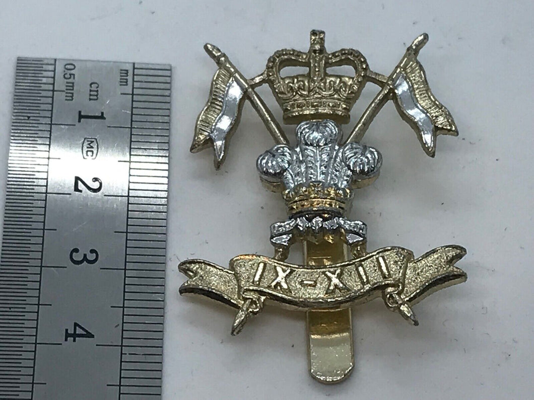 British Army 9th / 12th Lancers Staybrite cap badge - post 1953  ----- B5