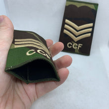 Load image into Gallery viewer, CCF DPM Camo Rank Slides / Epaulette Pair Genuine British Army - NEW
