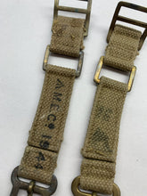 Load image into Gallery viewer, Original WW2 British Army 37 Pattern Brace Adaptors - 1944 Dated
