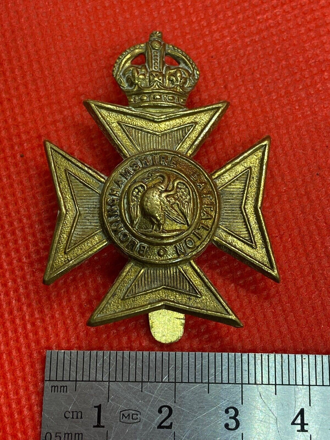 Original British Army WW1 BUCKINGHAMSHIRE Battalion Cap Badge