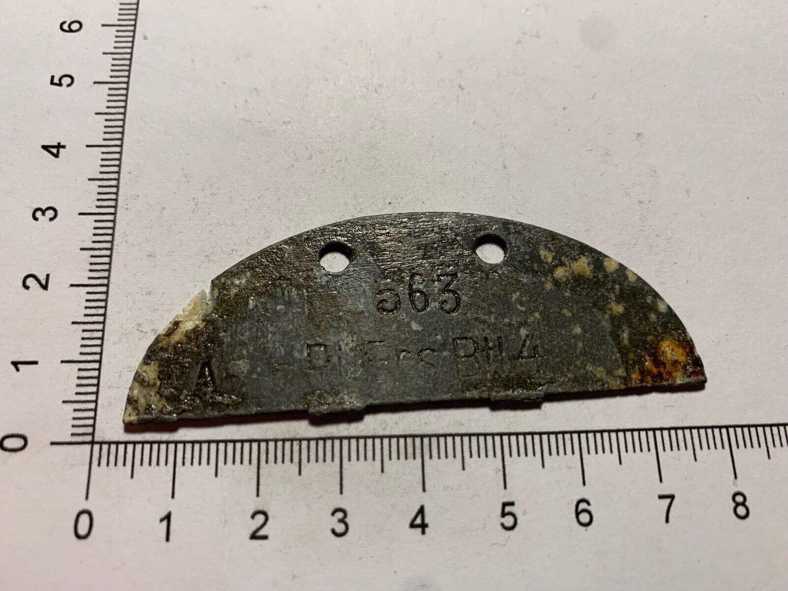 Original WW2 German Army Dog Tag - Marked - 563 - Pi. Ers. Btl. 4 – The ...