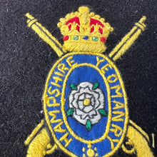 Load image into Gallery viewer, British Army Hampshire Yeomanry Carabiniers Regiment Embroidered Blazer Badge
