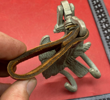 Load image into Gallery viewer, WW1 Imperial German Army White Metal Volunteers Musician&#39;s Drum Hanger. Original
