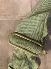 Load image into Gallery viewer, Original WW2 British Army Indian Made Soldiers Gas Mask Bag &amp; Strap - 1943 Dated
