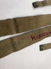 Load image into Gallery viewer, Original WW2 British Army 37 Pattern L Straps Pair - Wartime Dated
