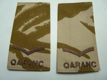 Load image into Gallery viewer, QARANC Desert DPM Rank Slides / Epaulette Pair Genuine British Army - NEW
