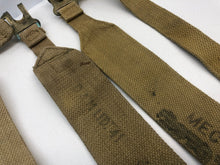 Charger l&#39;image dans la galerie, Original WW2 British Army 37 Pattern L Straps Pair - Wartime Dated
