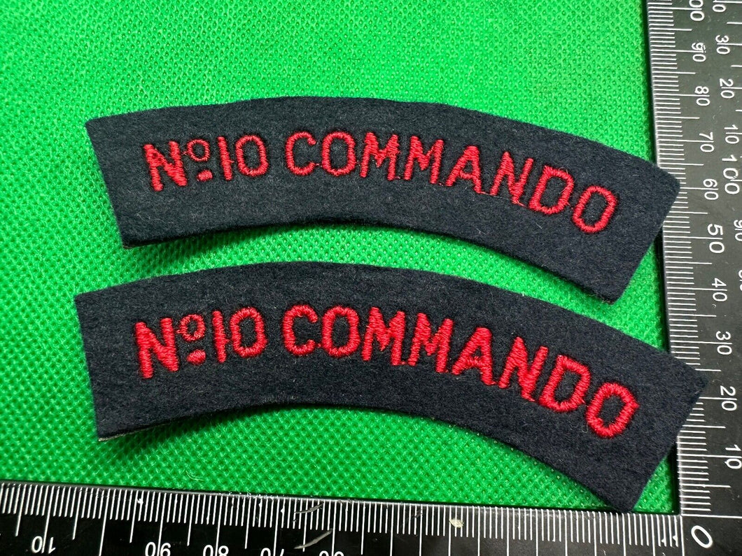 No.10 Commando British Army Shoulder Titles - WW2 Onwards Pattern