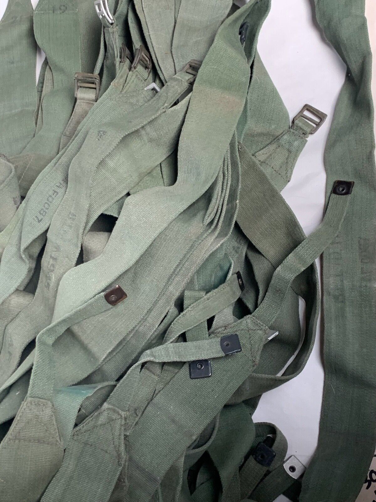 Original British Army WW2 44 Pattern Back Pack Equipment Strap - 1945 Dated - The Militaria Shop