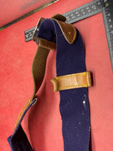 Load image into Gallery viewer, WW2 British Army Hussars Blue Canvas and Leather Belt with Fittings
