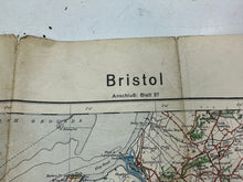 Load image into Gallery viewer, Original WW2 German Army Map of England / Britain - Bristol

