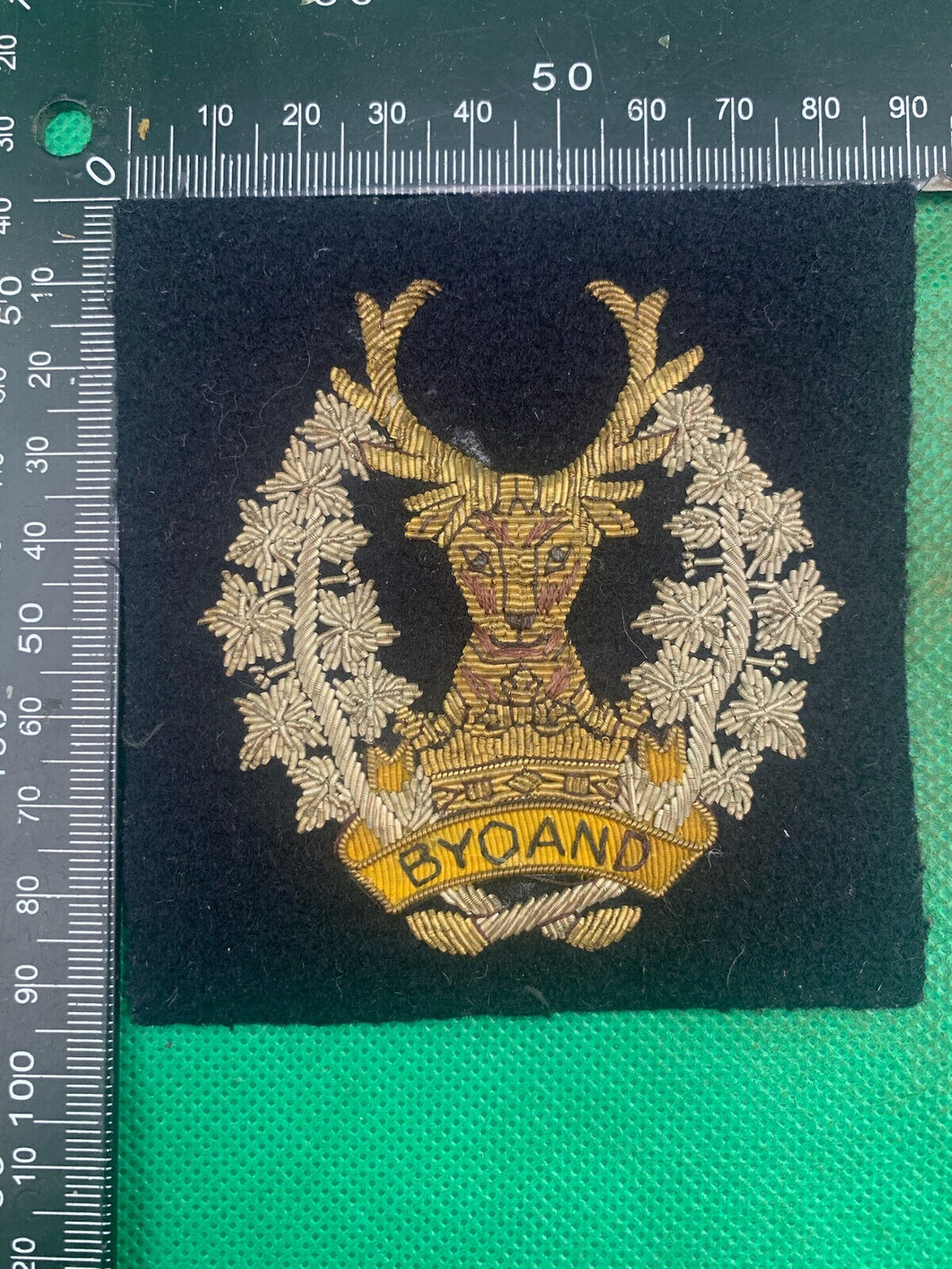 Blazerabzeichen mit Bullion-Stickerei der britischen Armee – Gordon Highlanders